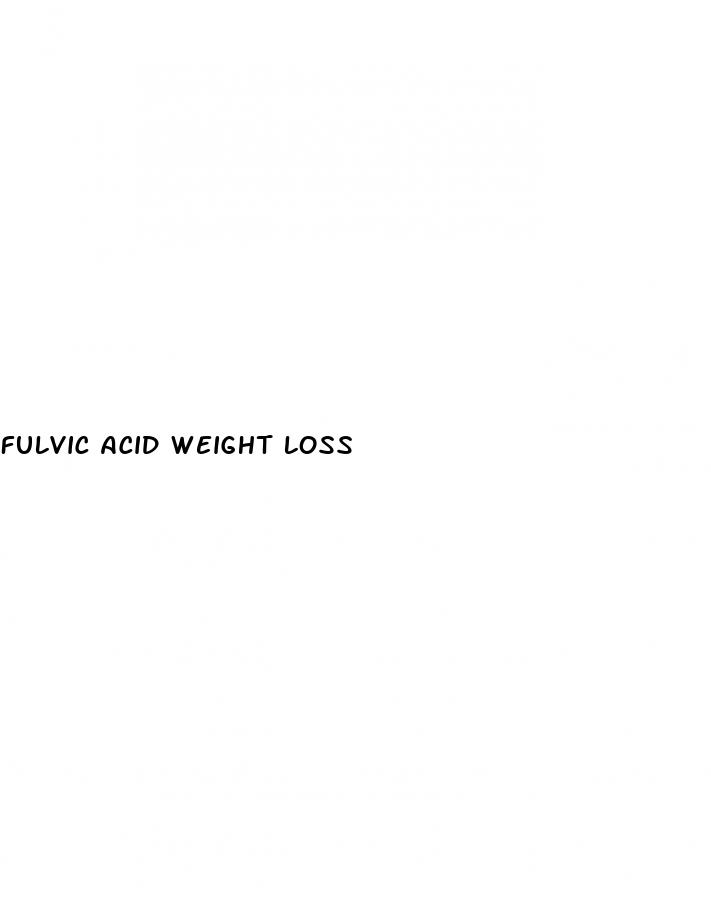 fulvic acid weight loss