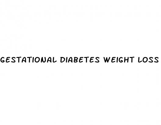 gestational diabetes weight loss