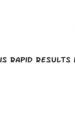 is rapid results keto gummies legit