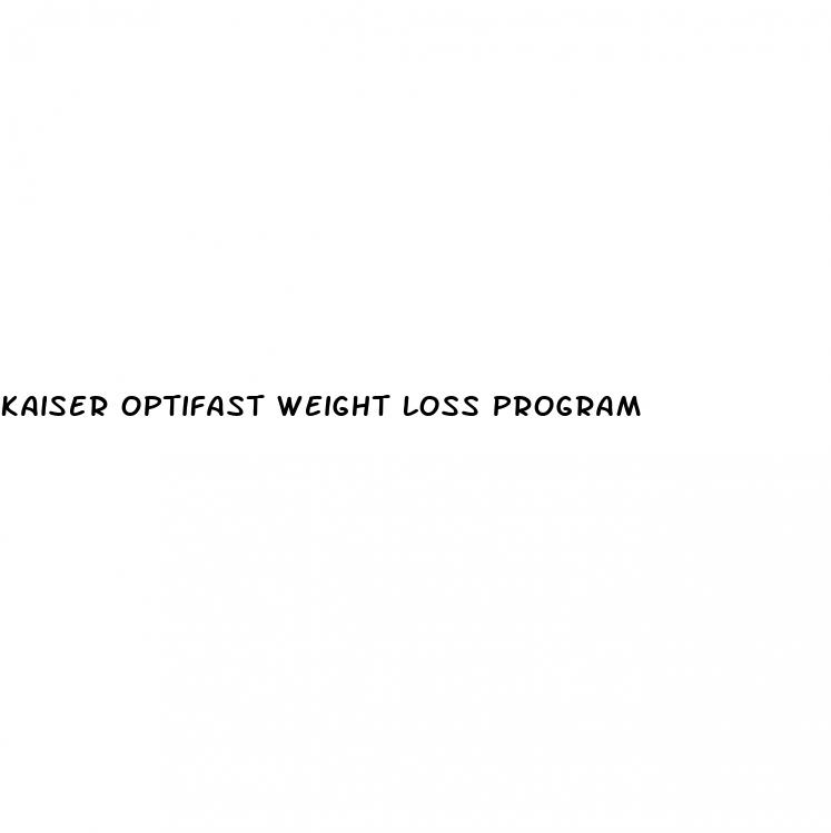 kaiser optifast weight loss program