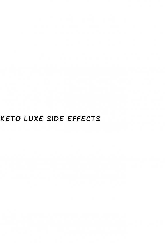 keto luxe side effects