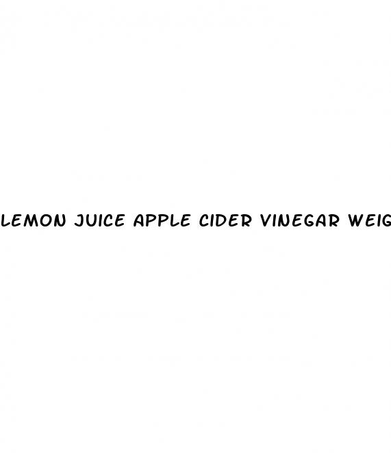 lemon juice apple cider vinegar weight loss