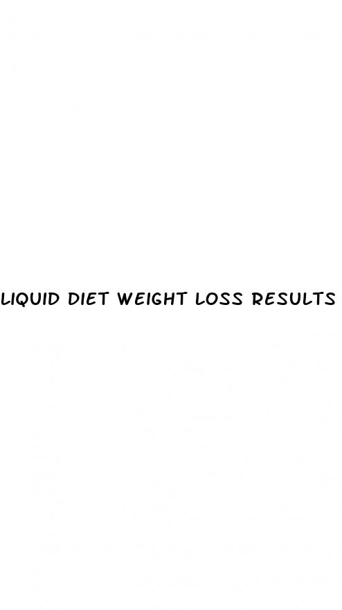 liquid diet weight loss results