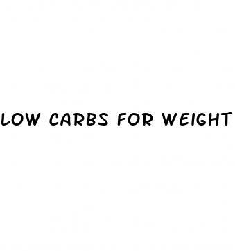low carbs for weight loss