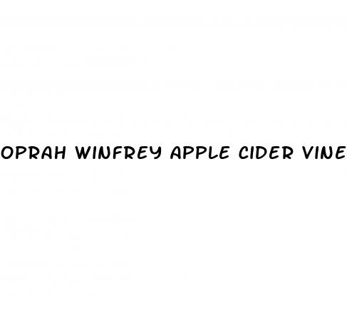 oprah winfrey apple cider vinegar