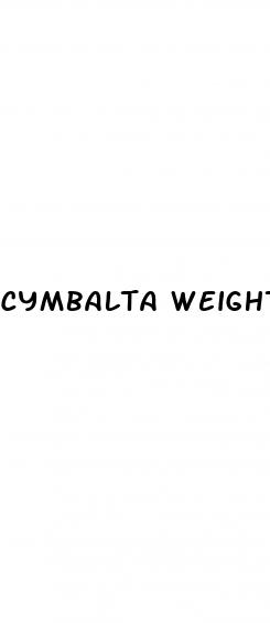 cymbalta weight loss