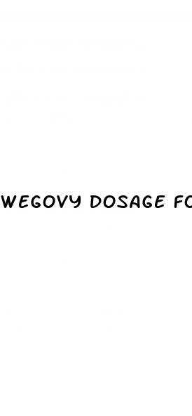 wegovy dosage for weight loss