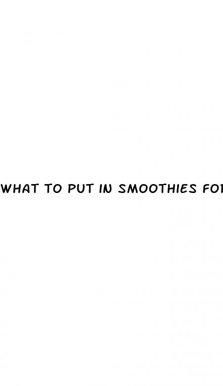 what to put in smoothies for weight loss