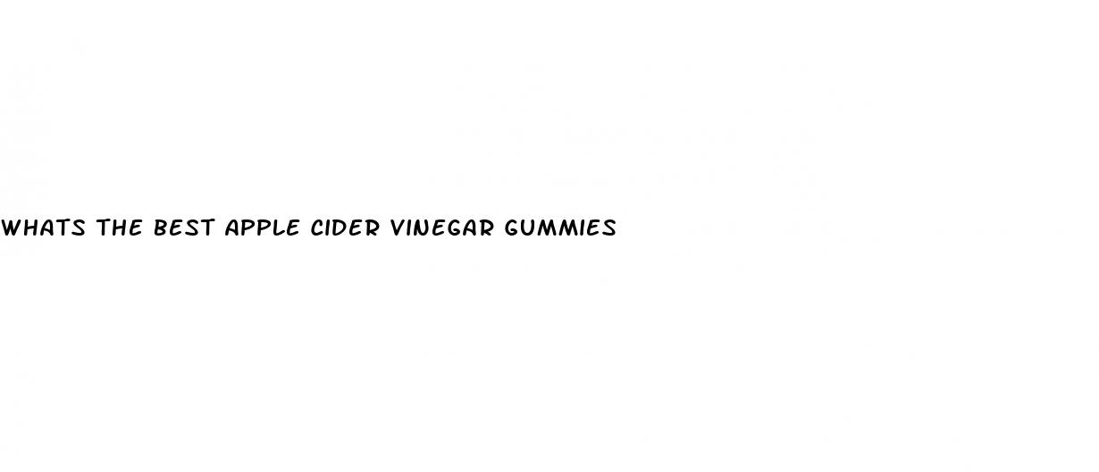 whats the best apple cider vinegar gummies