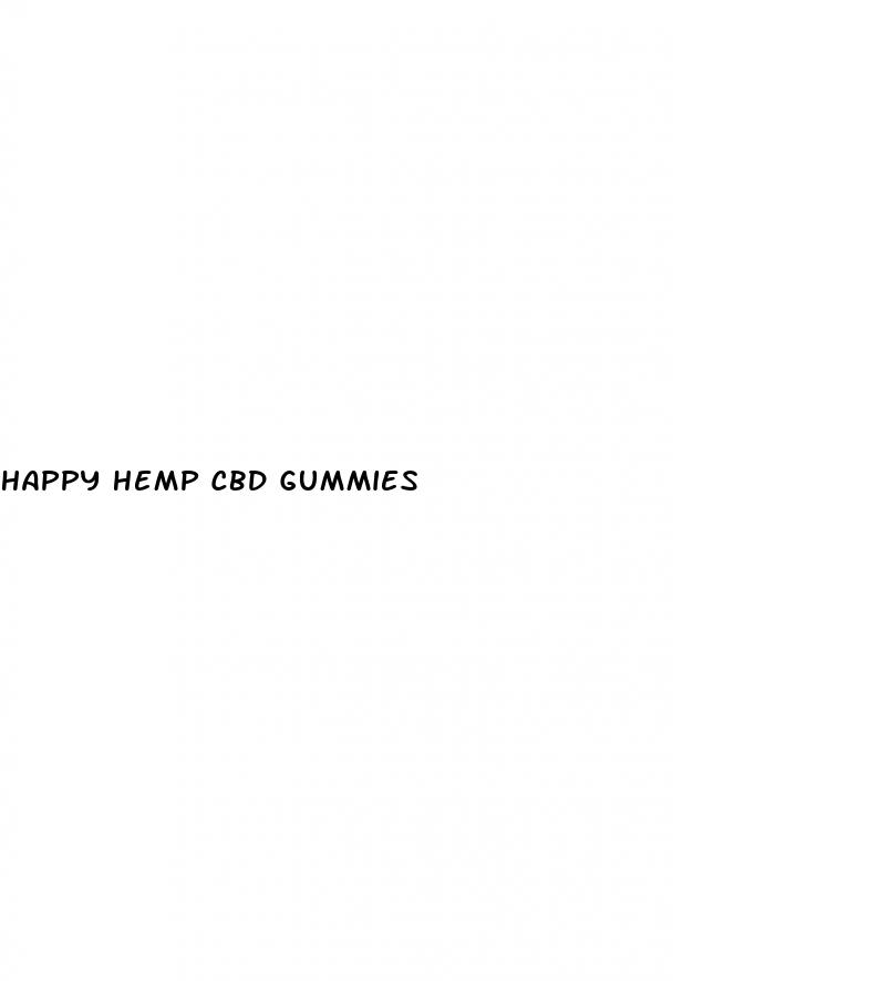 happy hemp cbd gummies