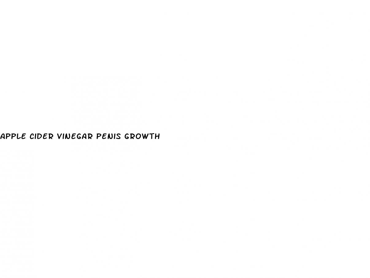 apple cider vinegar penis growth