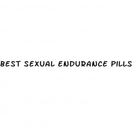 best sexual endurance pills