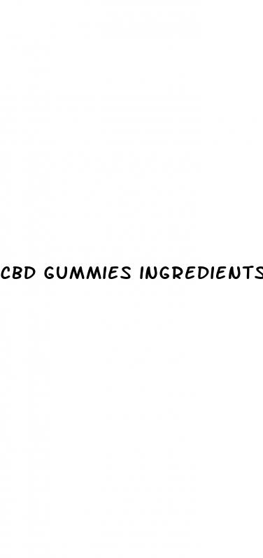 cbd gummies ingredients