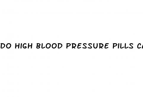do high blood pressure pills cause ed