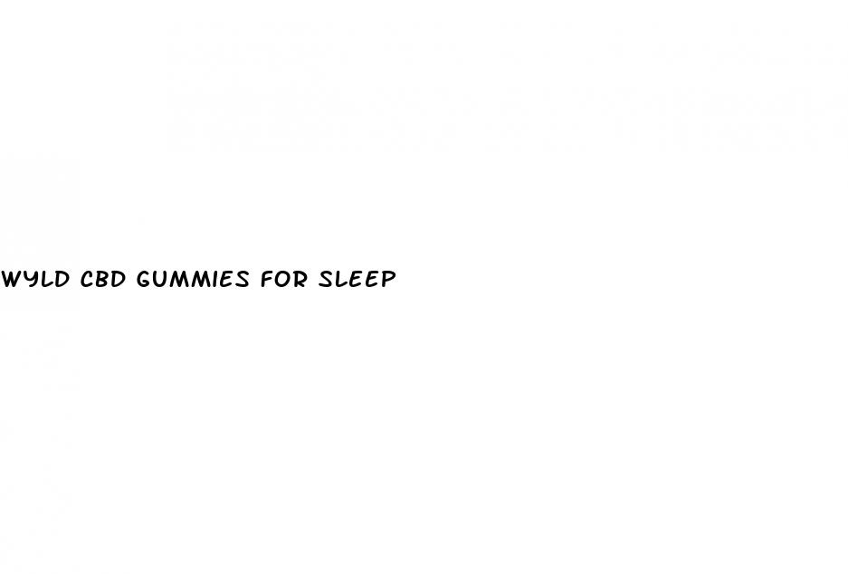 wyld cbd gummies for sleep