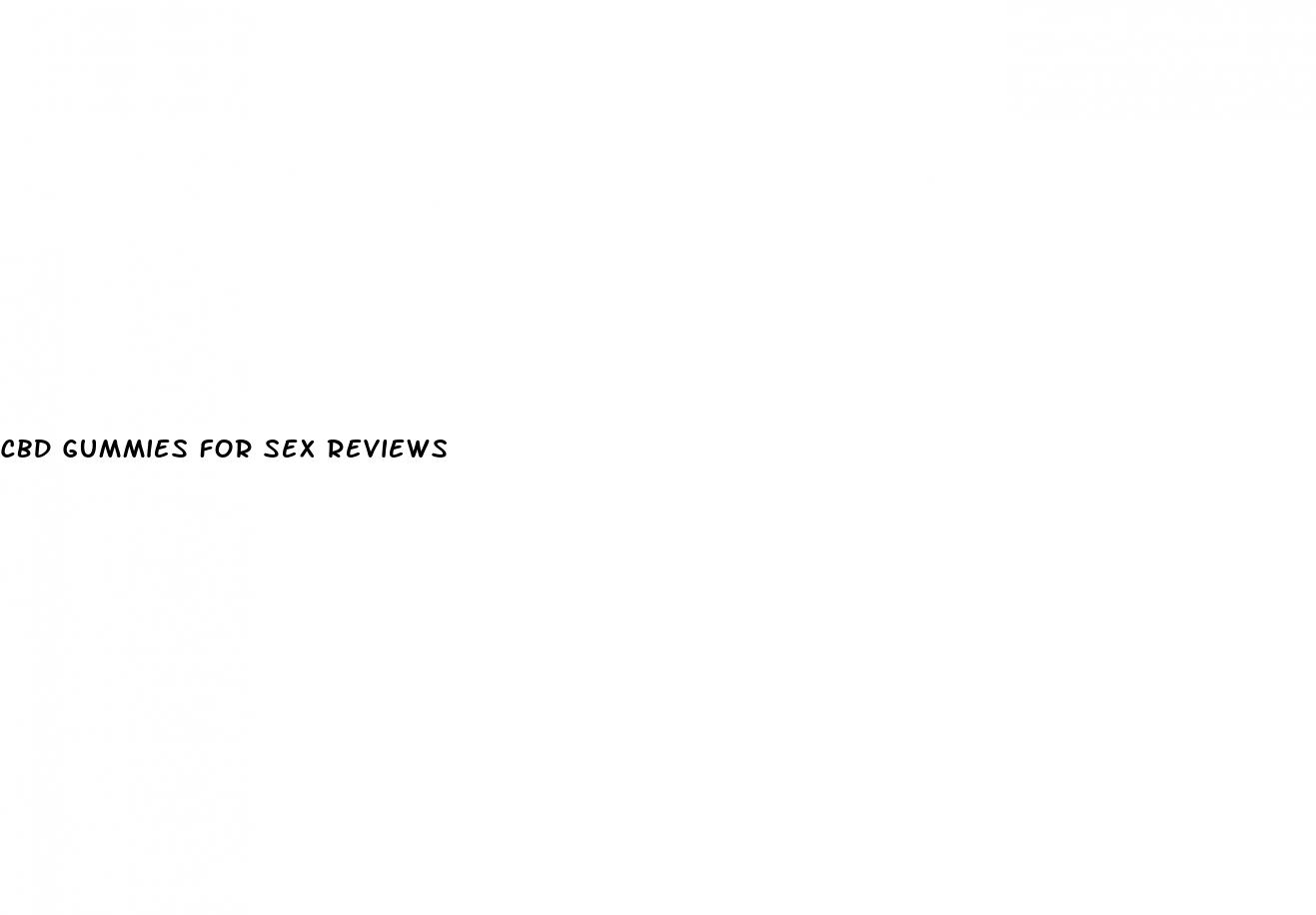 cbd gummies for sex reviews