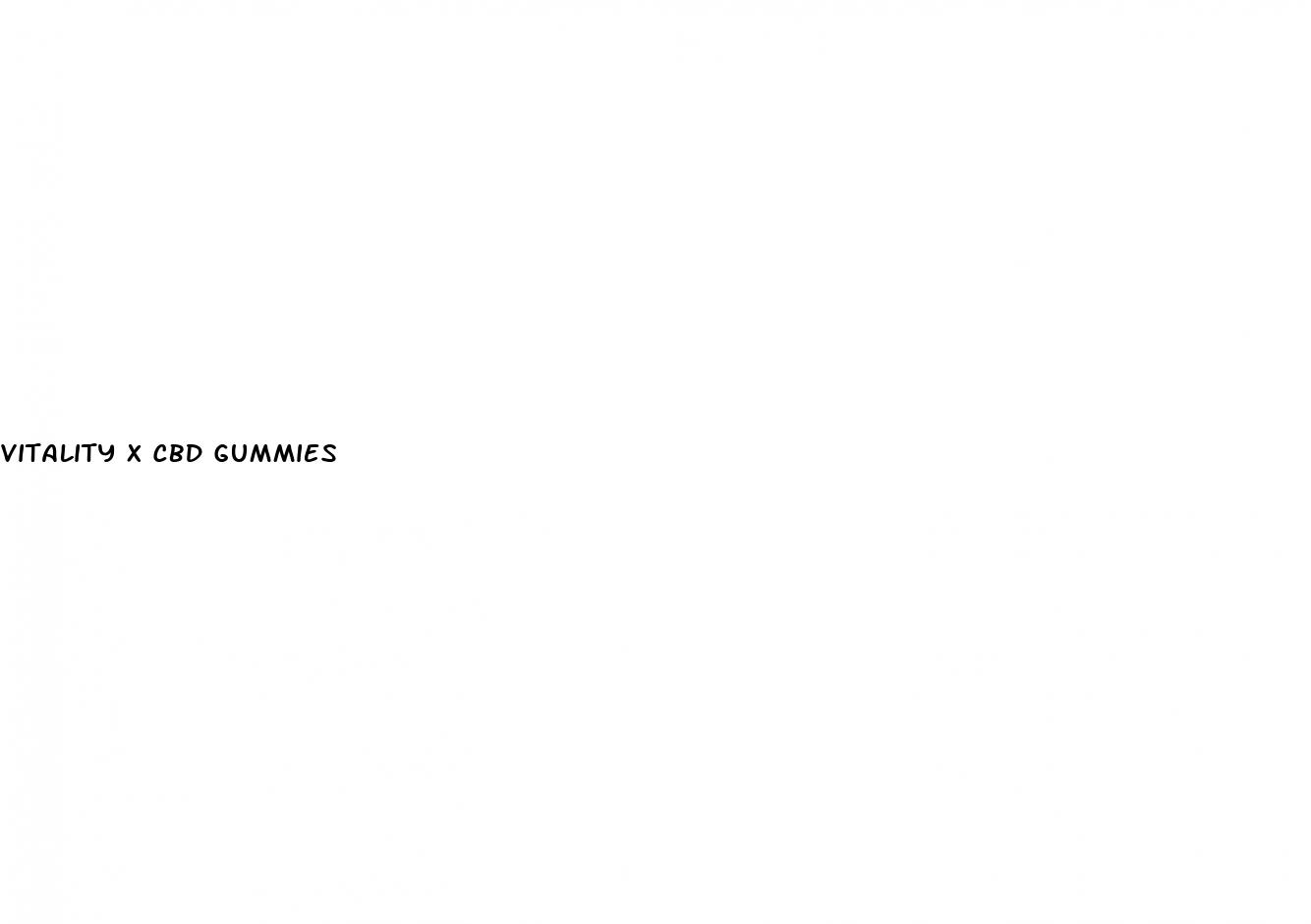 vitality x cbd gummies