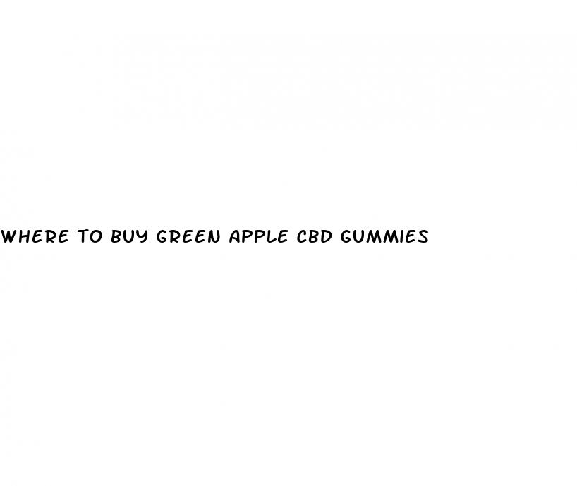 where to buy green apple cbd gummies