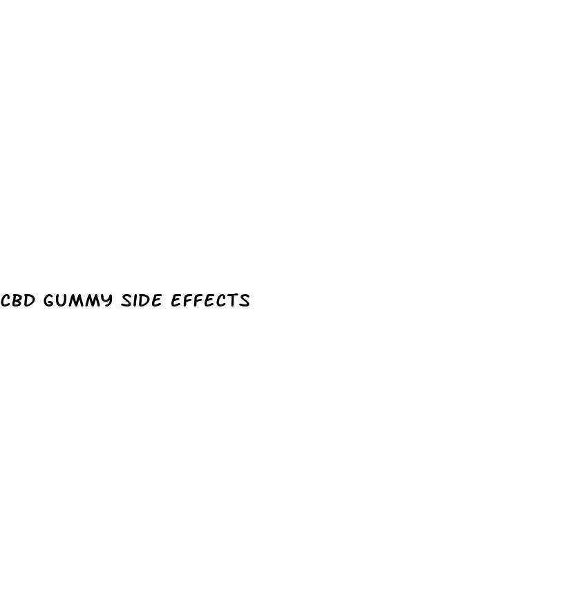cbd gummy side effects