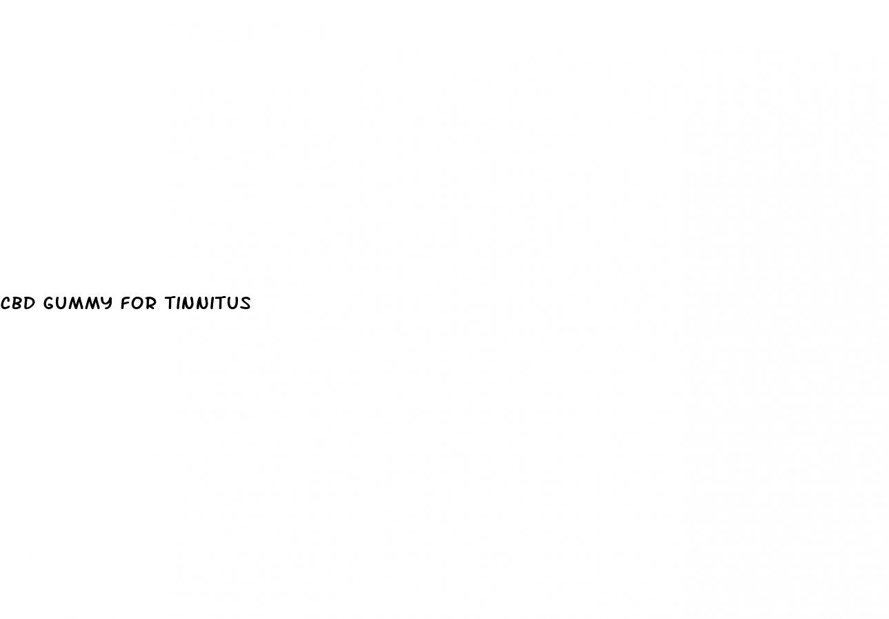 cbd gummy for tinnitus
