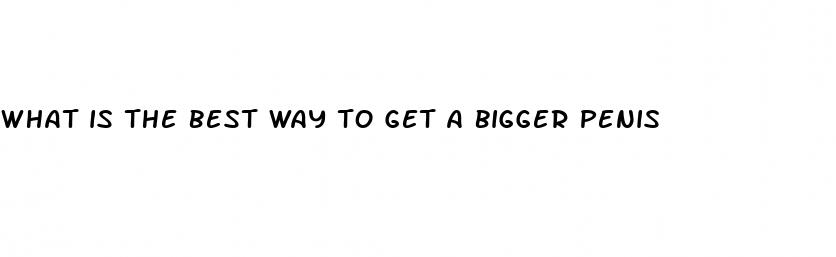 what is the best way to get a bigger penis