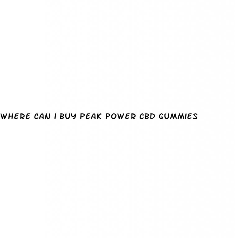 where can i buy peak power cbd gummies