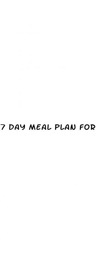 7 day meal plan for weight loss