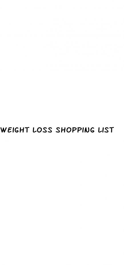 weight loss shopping list