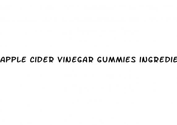 apple cider vinegar gummies ingredients