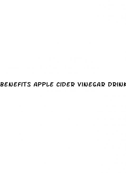 benefits apple cider vinegar drink