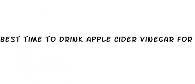 best time to drink apple cider vinegar for weight loss