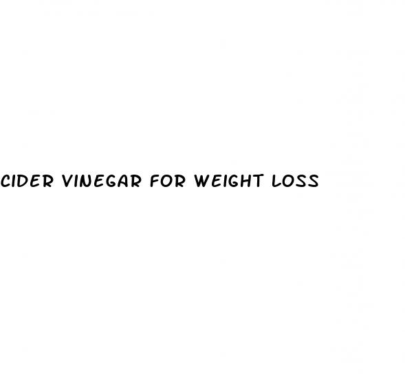 cider vinegar for weight loss