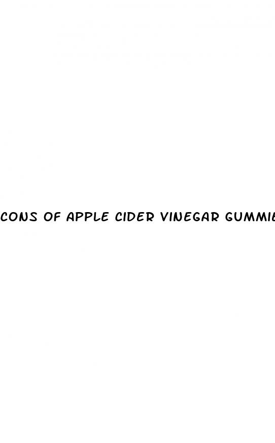 cons of apple cider vinegar gummies