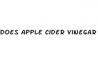 does apple cider vinegar do anything