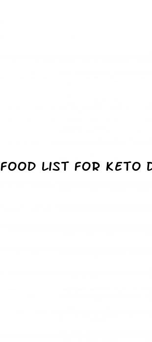 food list for keto diet