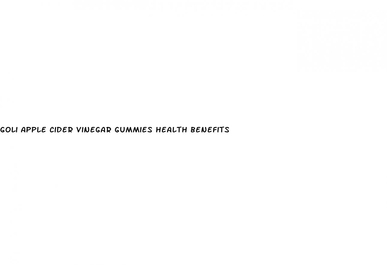 goli apple cider vinegar gummies health benefits