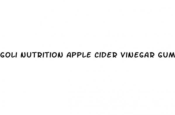 goli nutrition apple cider vinegar gummies
