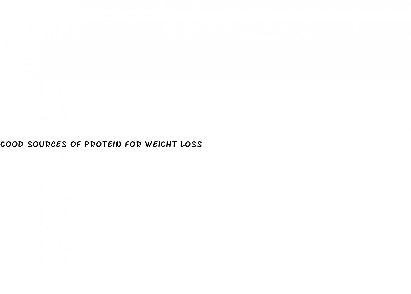 good sources of protein for weight loss