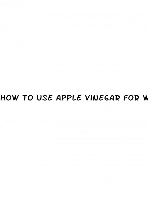 how to use apple vinegar for weight loss