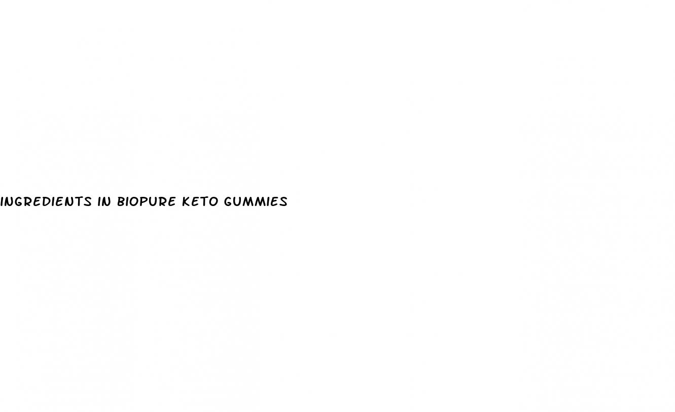 ingredients in biopure keto gummies
