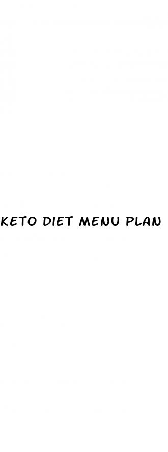 keto diet menu plan