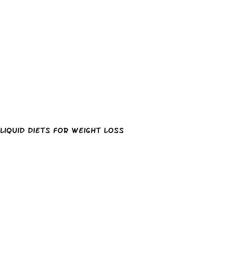 liquid diets for weight loss