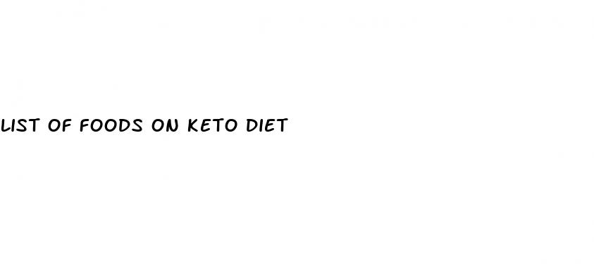 list of foods on keto diet