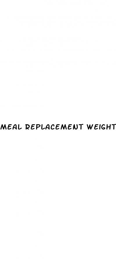 meal replacement weight loss shake
