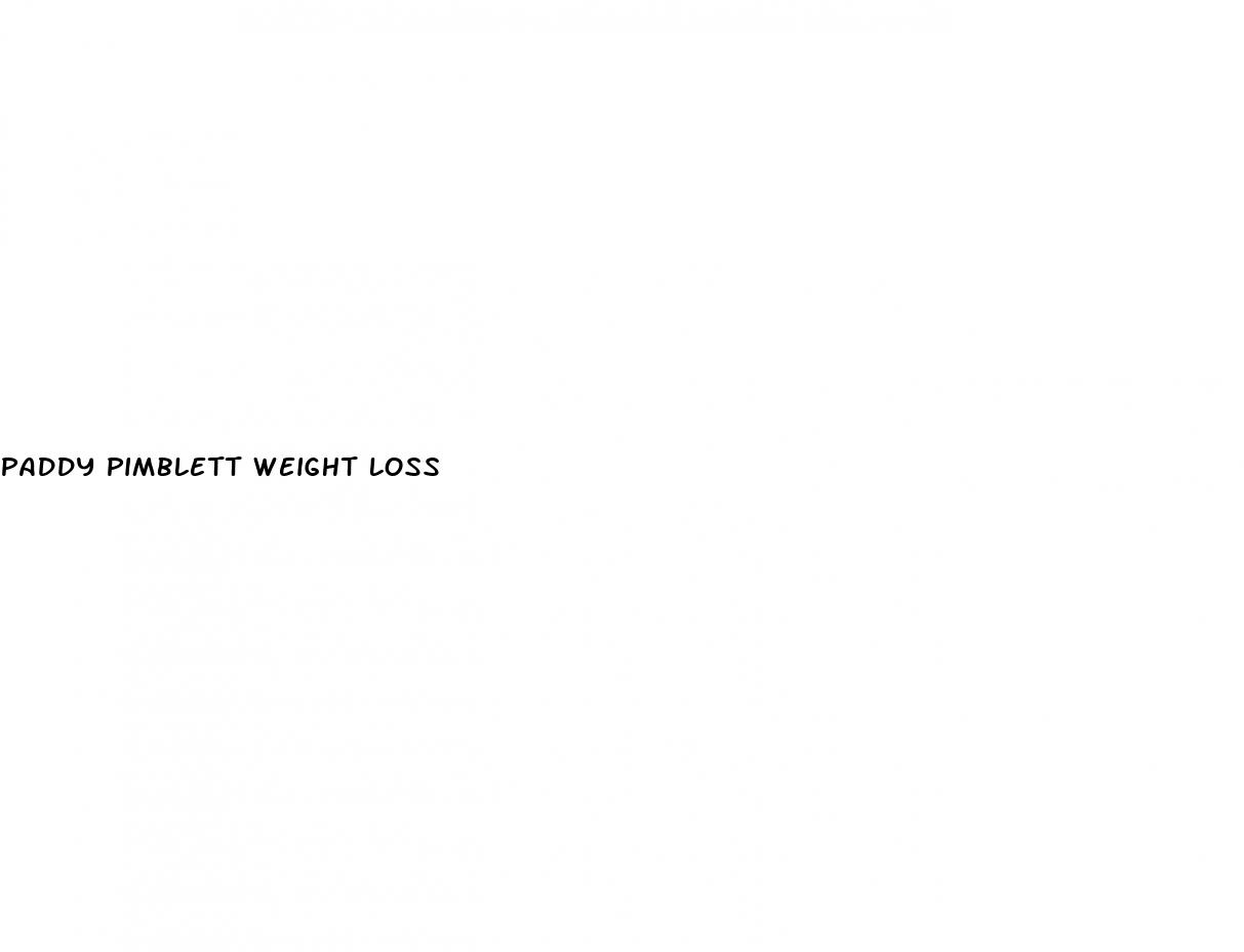 paddy pimblett weight loss