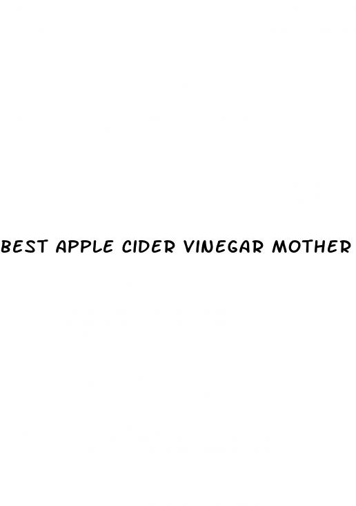 best apple cider vinegar mother