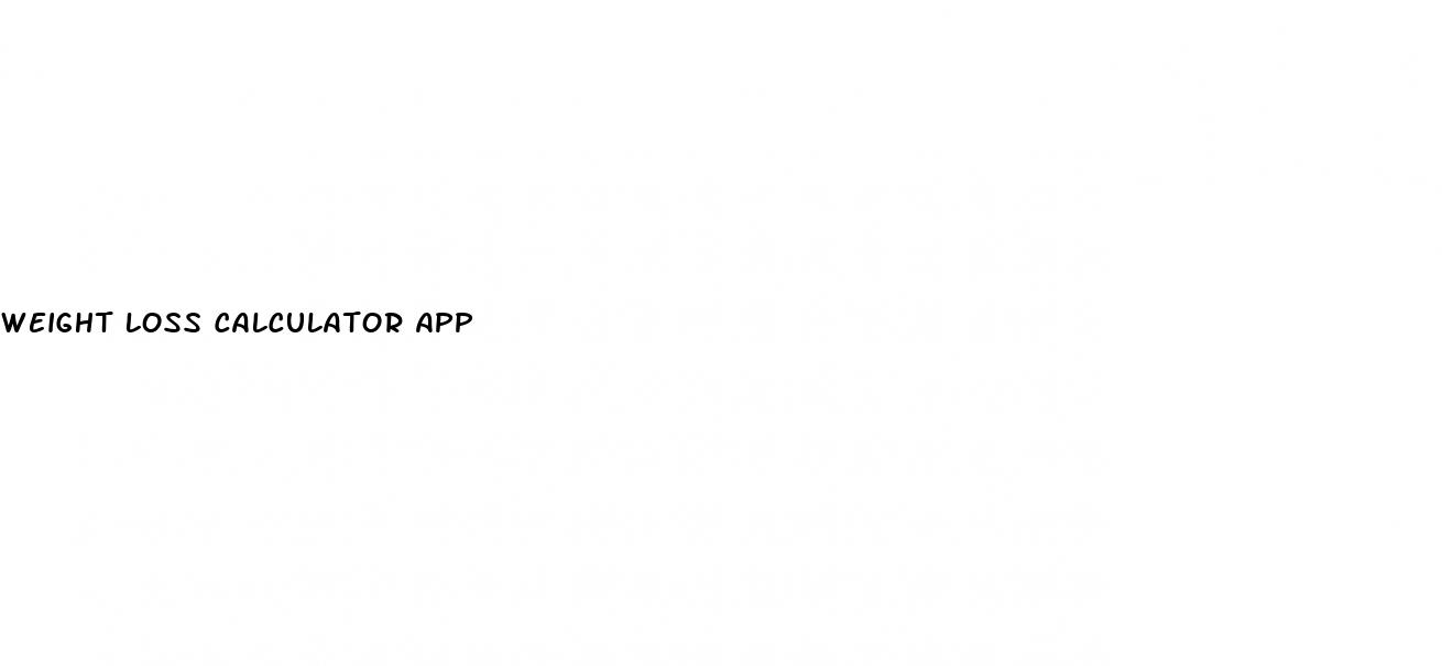 weight loss calculator app