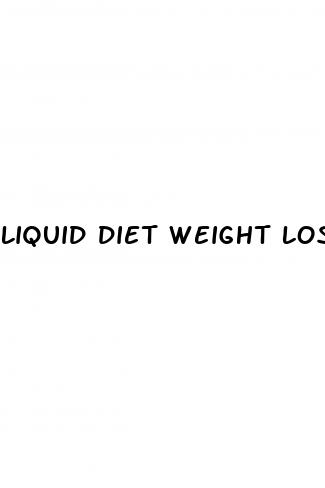 liquid diet weight loss plan