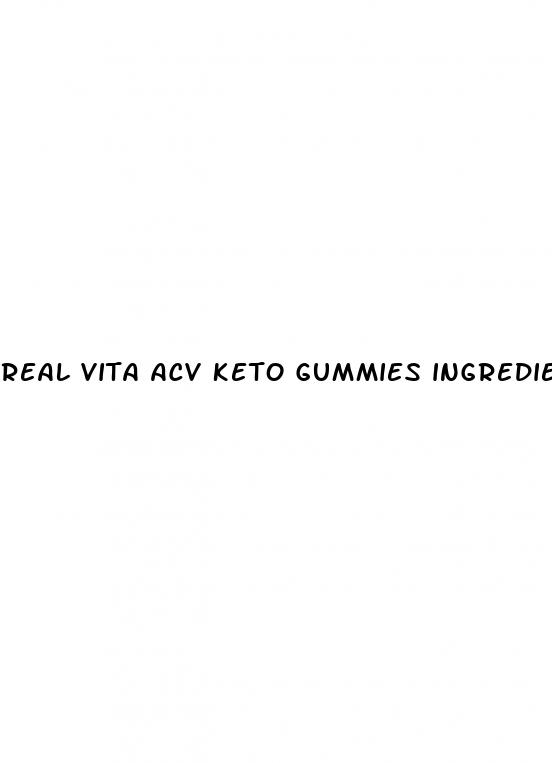 real vita acv keto gummies ingredients list
