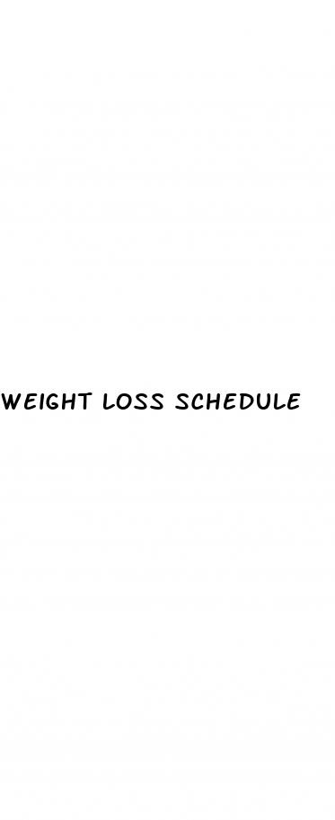 weight loss schedule